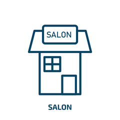Poster - salon icon from desert collection. Thin linear salon, hair, hairdresser outline icon isolated on white background. Line vector salon sign, symbol for web and mobile