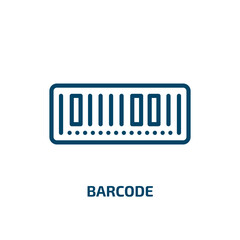 Poster - barcode icon from delivery and logistic collection. Thin linear barcode, price, label outline icon isolated on white background. Line vector barcode sign, symbol for web and mobile