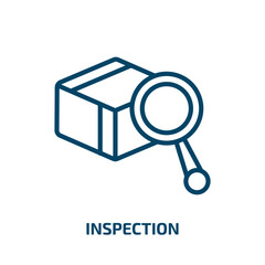 Poster - inspection icon from delivery and logistic collection. Thin linear inspection, business, inspect outline icon isolated on white background. Line vector inspection sign, symbol for web and mobile