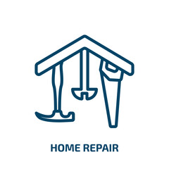 Poster - home repair icon from construction tools collection. thin linear home repair, repair, home outline i