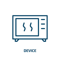 Poster - device icon from computer collection. Thin linear device, computer, technology outline icon isolated on white background. Line vector device sign, symbol for web and mobile
