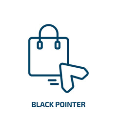 Poster - black pointer icon from commerce collection. Thin linear black pointer, pointer, app outline icon isolated on white background. Line vector black pointer sign, symbol for web and mobile