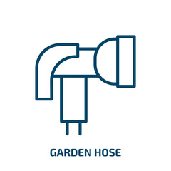 Poster - garden hose icon from cleaning collection. Thin linear garden hose, hose, water outline icon isolated on white background. Line vector garden hose sign, symbol for web and mobile
