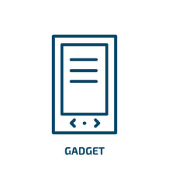 Poster - gadget icon from business and analytics collection. Thin linear gadget, device, smartphone outline icon isolated on white background. Line vector gadget sign, symbol for web and mobile