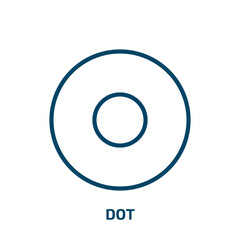 Poster - dot icon from business and analytics collection. Thin linear dot, business, template outline icon isolated on white background. Line vector dot sign, symbol for web and mobile