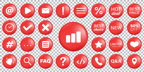 Wall Mural - red exclamation mark symbol and social media communication sign icon on alert danger problem. 3d vec