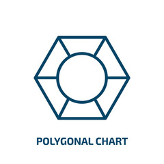 Poster - polygonal chart icon from business and analytics collection. thin linear polygonal chart, chart, dia