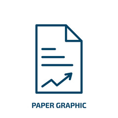 Poster - paper graphic icon from business collection. Thin linear paper graphic, paper, page outline icon isolated on white background. Line vector paper graphic sign, symbol for web and mobile