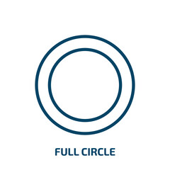 Poster - full circle icon from business collection. Thin linear full circle, circle, full outline icon isolated on white background. Line vector full circle sign, symbol for web and mobile
