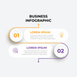 © Hafiyyasyafa - Thin line infographic template, business concept with 2 options, step or process