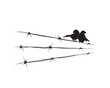  Birds couple on barbed wire illustration isolated on white background, vector. Minimalist black and white art design, artwork. 