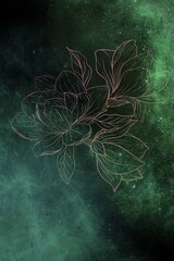 Wall Mural - a beautiful unusual flower in the background of space. beautiful background,wallpaper,template on th