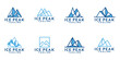 © Royin - iceberg logo design collection, ice cubes, snow mountain