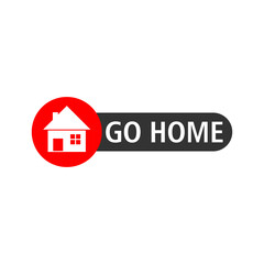 Wall Mural - Go Home icon. Simple Home, Home logo isolated on white background