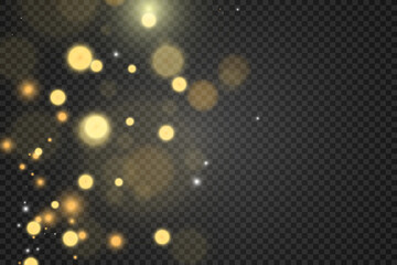 Poster - Brilliant gold dust vector shine. Glittering shiny ornaments for background. Vector illustration.	