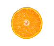 half mandarin without a background