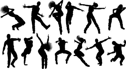 Poster - Street Dance Dancer Silhouettes