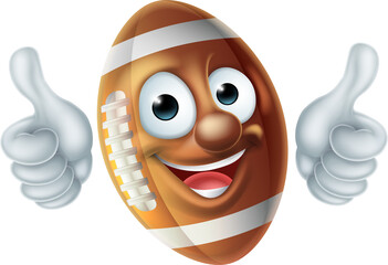 Sticker - American Football Ball Cartoon Character