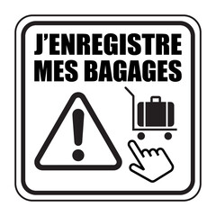 Poster - Logo j'enregistre mes bagages.