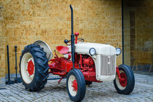 Red Tractor In The Farm