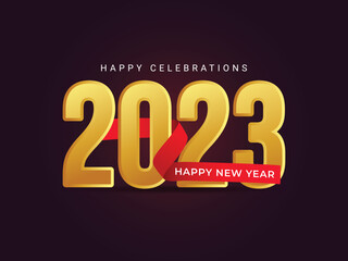 Poster - happy 2023 new year bannner template