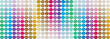 Color guide dots banner. Vector background illustration.