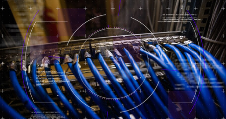 Poster - Image of data processing and scope scanning over server room