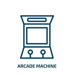 Poster - arcade machine icon from arcade collection. Thin linear arcade machine, game, machine outline icon isolated on white background. Line vector arcade machine sign, symbol for web and mobile