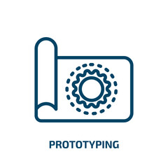 Poster - prototyping icon from general collection. thin linear prototyping, development, project outline icon