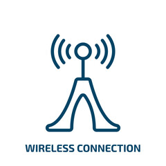 Poster - wireless connection icon from internet security collection. thin linear wireless connection, network