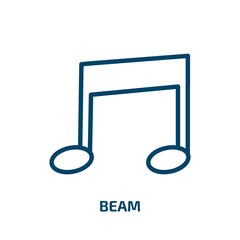 Poster - beam icon from music and media collection. thin linear beam, equipment, business outline icon isolat