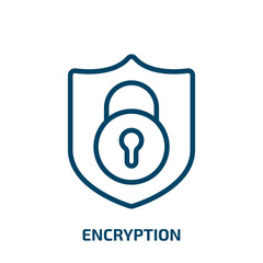 Poster - encryption icon from seo collection. thin linear encryption, password, internet outline icon isolate