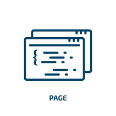 Poster - page icon from programming collection. Thin linear page, internet, website outline icon isolated on white background. Line vector page sign, symbol for web and mobile