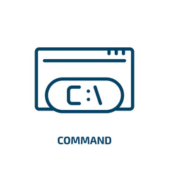 Poster - command icon from programming collection. Thin linear command, group, business outline icon isolated on white background. Line vector command sign, symbol for web and mobile