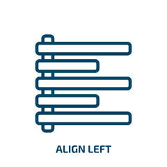 Poster - align left icon from signs collection. Thin linear align left, left, align outline icon isolated on white background. Line vector align left sign, symbol for web and mobile