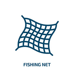 Poster - fishing net icon from sports collection. Thin linear fishing net, net, fishing outline icon isolated on white background. Line vector fishing net sign, symbol for web and mobile