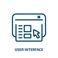 Poster - user interface icon from technology collection. Thin linear user interface, internet, website outline icon isolated on white background. Line vector user interface sign, symbol for web and mobile