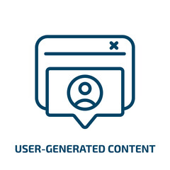 Poster - user-generated content icon from technology collection. thin linear user-generated content, content,
