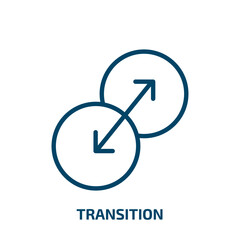 Poster - transition icon from transport collection. thin linear transition, business, network outline icon is