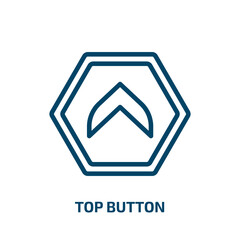 Poster - top button icon from user interface collection. Thin linear top button, top, button outline icon isolated on white background. Line vector top button sign, symbol for web and mobile