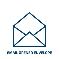 Poster - email opened envelope icon from user interface collection. Thin linear email opened envelope, mail, email outline icon isolated on white background. Line vector email opened envelope sign, symbol for