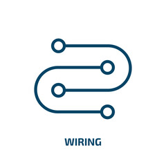 Poster - wiring icon from user interface collection. Thin linear wiring, energy, cord outline icon isolated on white background. Line vector wiring sign, symbol for web and mobile