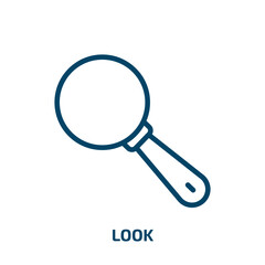 Poster - look icon from user interface collection. Thin linear look, technology, view outline icon isolated on white background. Line vector look sign, symbol for web and mobile