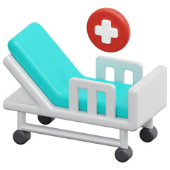 Poster - bed 3d render icon illustration