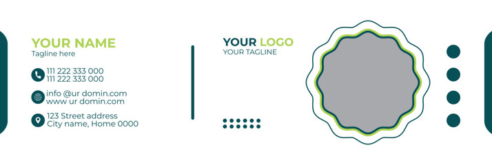 Wall Mural - Modern and minimalist email signature or email footer template