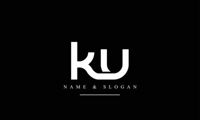 UK, KU, U, K abstract letters logo monogram