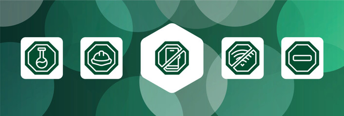 Poster - traffic signs filled icon set isolated on abstract background. glyph icons such as substance, hard, smarthphone, no wifi, prohibited way vector. can be used for web and mobile.