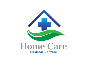 Wall Mural - home care logo designs simple modern for medical service and consulting logo