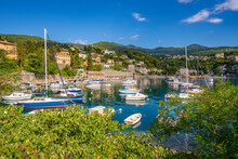 View Of Boats In The Bay At Ika, Kvarner Bay, Eastern Istria, Croatia
