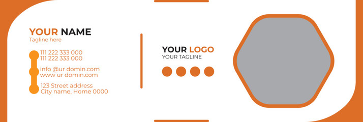 Wall Mural - Modern and minimalist email signature or email footer template